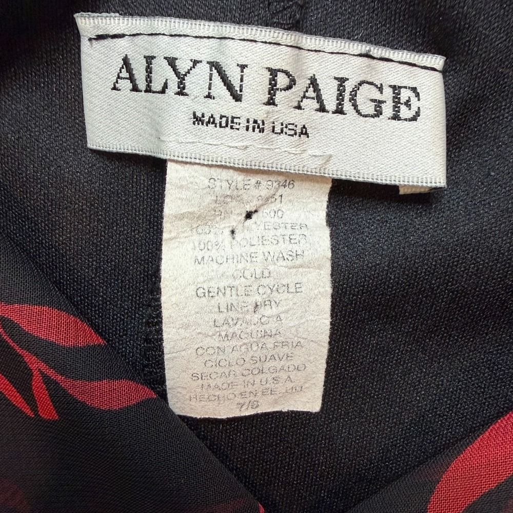 Alyn Paige Womens 7/8 Y2K‎ Black Fairy Floral Chiffon Dress Light weight - Picture 4 of 8